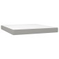 vidaXL Letto a Molle Materasso e LED Grigio Chiaro 160x200 cm Tessuto vidaXL Letto a Molle Materasso e LED Grigio Chiaro 160x200 cm Tessuto