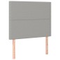 vidaXL Letto a Molle Materasso e LED Grigio Chiaro 90x190 cm Tessuto