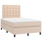 vidaXL Giroletto Molle Materasso e LED Cappuccino 120x200cm Similpelle vidaXL Giroletto Molle Materasso e LED Cappuccino 120x200cm Similpelle