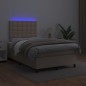 vidaXL Giroletto Molle Materasso e LED Cappuccino 120x200cm Similpelle vidaXL Giroletto Molle Materasso e LED Cappuccino 120x200cm Similpelle