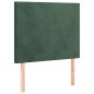 vidaXL Letto a Molle con Materasso e LED Verde Scuro 100x200cm Velluto