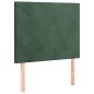 vidaXL Letto a Molle con Materasso e LED Verde Scuro 90x190 cm Velluto vidaXL Letto a Molle con Materasso e LED Verde Scuro 90x190 cm Velluto