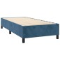 vidaXL Letto a Molle con Materasso e LED Blu Scuro 80x200cm in Velluto vidaXL Letto a Molle con Materasso e LED Blu Scuro 80x200cm in Velluto