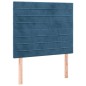 vidaXL Letto a Molle con Materasso e LED Blu Scuro 80x200cm in Velluto vidaXL Letto a Molle con Materasso e LED Blu Scuro 80x200cm in Velluto