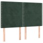 vidaXL Letto a Molle con Materasso e LED Verde Scuro 140x200cm Velluto vidaXL Letto a Molle con Materasso e LED Verde Scuro 140x200cm Velluto
