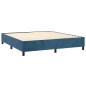 vidaXL Letto a Molle con Materasso e LED Blu Scuro 160x200 cm vidaXL Letto a Molle con Materasso e LED Blu Scuro 160x200 cm