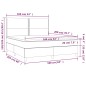 vidaXL Letto a Molle con Materasso e LED Blu Scuro 160x200 cm vidaXL Letto a Molle con Materasso e LED Blu Scuro 160x200 cm