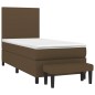vidaXL Giroletto a Molle con Materasso Marrone Scuro 90x190cm Tessuto