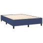 vidaXL Giroletto a Molle con Materasso Blu 140x190 cm in Tessuto
