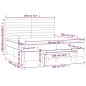 vidaXL Giroletto a Molle con Materasso Marrone Scuro 200x200cm Tessuto