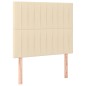 vidaXL Giroletto a Molle con Materasso Crema 100x200 cm in Tessuto