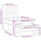 vidaXL Giroletto a Molle con Materasso Crema 100x200 cm in Tessuto