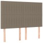 vidaXL Giroletto a Molle con Materasso Tortora 140x200 cm in Tessuto