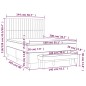 vidaXL Giroletto a Molle con Materasso Tortora 140x200 cm in Tessuto