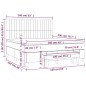 vidaXL Giroletto a Molle con Materasso Marrone Scuro 160x200cm Tessuto