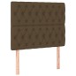 vidaXL Giroletto a Molle con Materasso Marrone Scuro 90x200 cm Tessuto