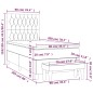 vidaXL Giroletto a Molle con Materasso Marrone Scuro 90x200 cm Tessuto