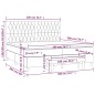 vidaXL Giroletto a Molle con Materasso Blu 200x200 cm in Tessuto