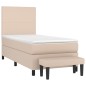 vidaXL Giroletto a Molle con Materasso Cappuccino 90x190 cm Similpelle