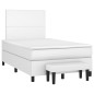 vidaXL Giroletto a Molle con Materasso Bianco 120x200 cm in Similpelle