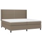 vidaXL Letto a Molle Materasso e LED tortora 200x200cm in Tessuto vidaXL Letto a Molle Materasso e LED tortora 200x200cm in Tessuto