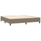 vidaXL Letto a Molle Materasso e LED tortora 200x200cm in Tessuto vidaXL Letto a Molle Materasso e LED tortora 200x200cm in Tessuto