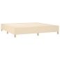 vidaXL Letto a Molle Materasso e LED bianco 200x200cm in Tessuto