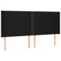 vidaXL Letto a Molle con Materasso e LED Nero 160x200 cm in Tessuto vidaXL Letto a Molle con Materasso e LED Nero 160x200 cm in Tessuto