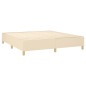 vidaXL Letto a Molle con Materasso e LED Crema 180x200 cm in Tessuto vidaXL Letto a Molle con Materasso e LED Crema 180x200 cm in Tessuto