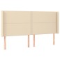 vidaXL Letto a Molle con Materasso e LED Crema 180x200 cm in Tessuto vidaXL Letto a Molle con Materasso e LED Crema 180x200 cm in Tessuto