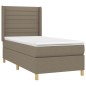 vidaXL Letto a Molle con Materasso e LED Tortora 100x200cm in Tessuto vidaXL Letto a Molle con Materasso e LED Tortora 100x200cm in Tessuto