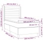 vidaXL Letto a Molle con Materasso e LED Tortora 100x200cm in Tessuto vidaXL Letto a Molle con Materasso e LED Tortora 100x200cm in Tessuto