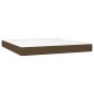 vidaXL Letto a Molle Materasso e LED Marrone Scuro 160x200 cm Tessuto vidaXL Letto a Molle Materasso e LED Marrone Scuro 160x200 cm Tessuto