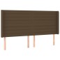 vidaXL Letto a Molle Materasso e LED Marrone Scuro 160x200 cm Tessuto vidaXL Letto a Molle Materasso e LED Marrone Scuro 160x200 cm Tessuto