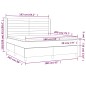 vidaXL Letto a Molle Materasso e LED Marrone Scuro 160x200 cm Tessuto vidaXL Letto a Molle Materasso e LED Marrone Scuro 160x200 cm Tessuto