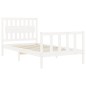 vidaXL Giroletto senza Materasso Bianco 100x200 cm Legno Massello Pino vidaXL Giroletto senza Materasso Bianco 100x200 cm Legno Massello Pino