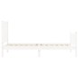 vidaXL Giroletto senza Materasso Bianco 100x200 cm Legno Massello Pino vidaXL Giroletto senza Materasso Bianco 100x200 cm Legno Massello Pino
