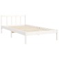 vidaXL Giroletto senza Materasso Bianco 100x200 cm Legno Massello Pino vidaXL Giroletto senza Materasso Bianco 100x200 cm Legno Massello Pino