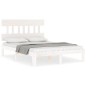 vidaXL Letto senza Materasso Bianco 140x190 cm Legno Massello di Pino vidaXL Letto senza Materasso Bianco 140x190 cm Legno Massello di Pino