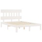 vidaXL Letto senza Materasso Bianco 140x190 cm Legno Massello di Pino vidaXL Letto senza Materasso Bianco 140x190 cm Legno Massello di Pino