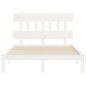 vidaXL Letto senza Materasso Bianco 140x190 cm Legno Massello di Pino vidaXL Letto senza Materasso Bianco 140x190 cm Legno Massello di Pino