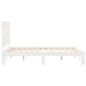 vidaXL Letto senza Materasso Bianco 140x190 cm Legno Massello di Pino vidaXL Letto senza Materasso Bianco 140x190 cm Legno Massello di Pino