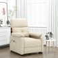 vidaXL Poltrona Elettrica Reclinabile Crema in Tessuto