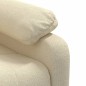 vidaXL Poltrona Elettrica Reclinabile Crema in Tessuto