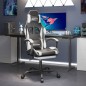 vidaXL Sedia da Gaming con Poggiapiedi Nero e Bianco in Similpelle vidaXL Sedia da Gaming con Poggiapiedi Nero e Bianco in Similpelle