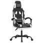 vidaXL Sedia da Gaming con Poggiapiedi Nero e Bianco in Similpelle vidaXL Sedia da Gaming con Poggiapiedi Nero e Bianco in Similpelle