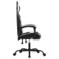 vidaXL Sedia da Gaming con Poggiapiedi Nero e Bianco in Similpelle vidaXL Sedia da Gaming con Poggiapiedi Nero e Bianco in Similpelle