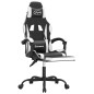 vidaXL Sedia da Gaming con Poggiapiedi Nero e Bianco in Similpelle vidaXL Sedia da Gaming con Poggiapiedi Nero e Bianco in Similpelle