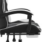 vidaXL Sedia da Gaming con Poggiapiedi Nero e Bianco in Similpelle vidaXL Sedia da Gaming con Poggiapiedi Nero e Bianco in Similpelle