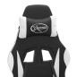 vidaXL Sedia da Gaming con Poggiapiedi Nero e Bianco in Similpelle vidaXL Sedia da Gaming con Poggiapiedi Nero e Bianco in Similpelle